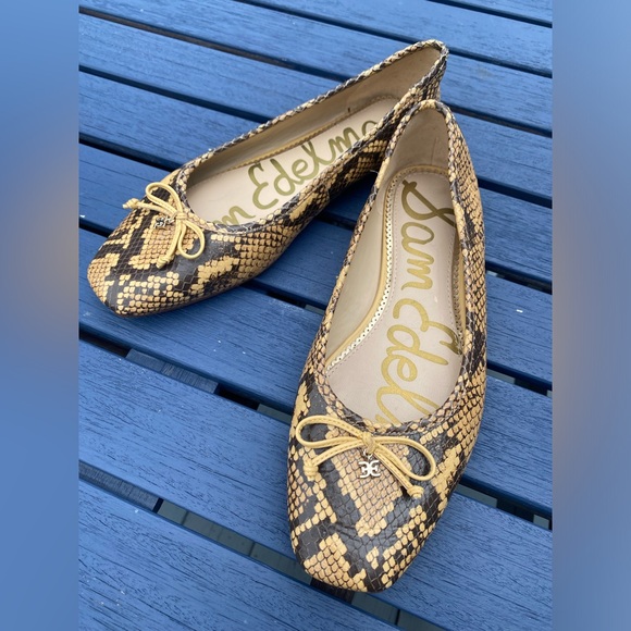 Sam Edelman Shoes - sam edelman jillie snakeskin ballet flats sz 8